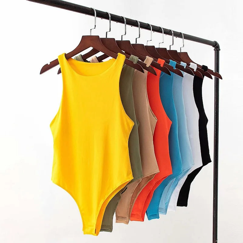 Summer Bodycon Bodysuit – Slim Fit Women’s Clubwear Playsuit (4 Colors)