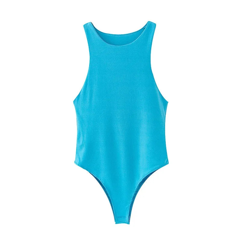 Summer Bodycon Bodysuit – Slim Fit Women’s Clubwear Playsuit (4 Colors)