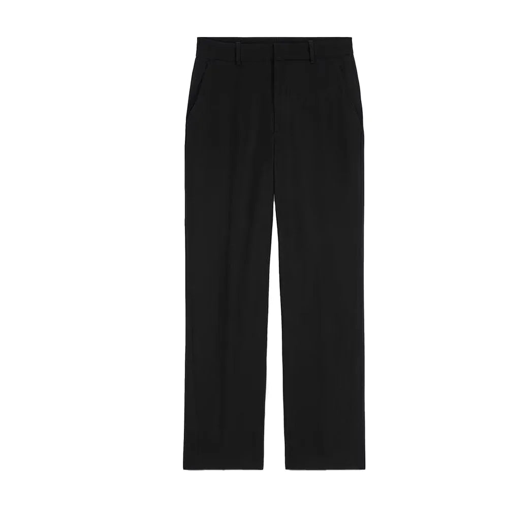 Women’s Spring Pantsuit Set – Zipper Top & Straight-Leg Trousers 2025
