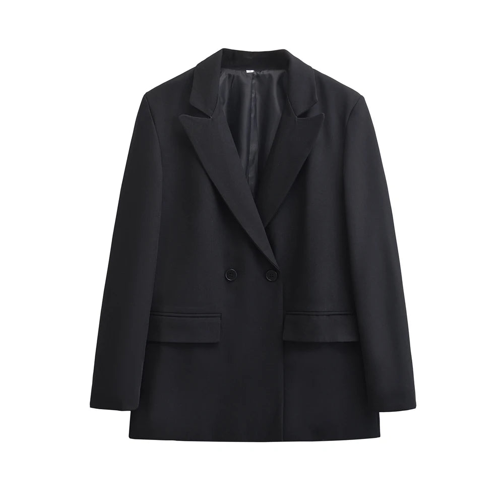 Women’s Double-Breasted Blazer – Chic Office Outerwear