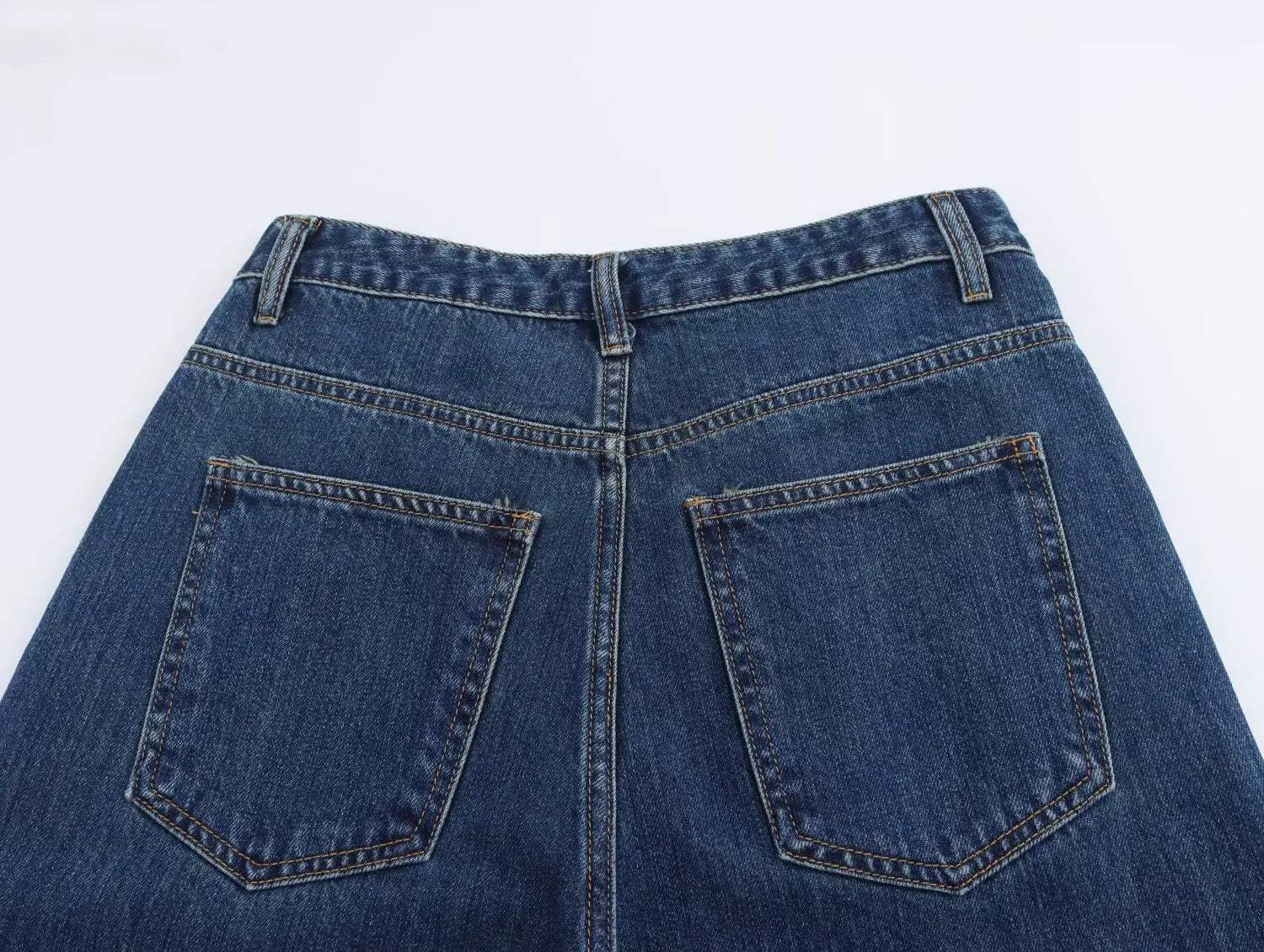 Women’s Asymmetric Denim Trousers – High Waist Wide Leg Jeans 2025