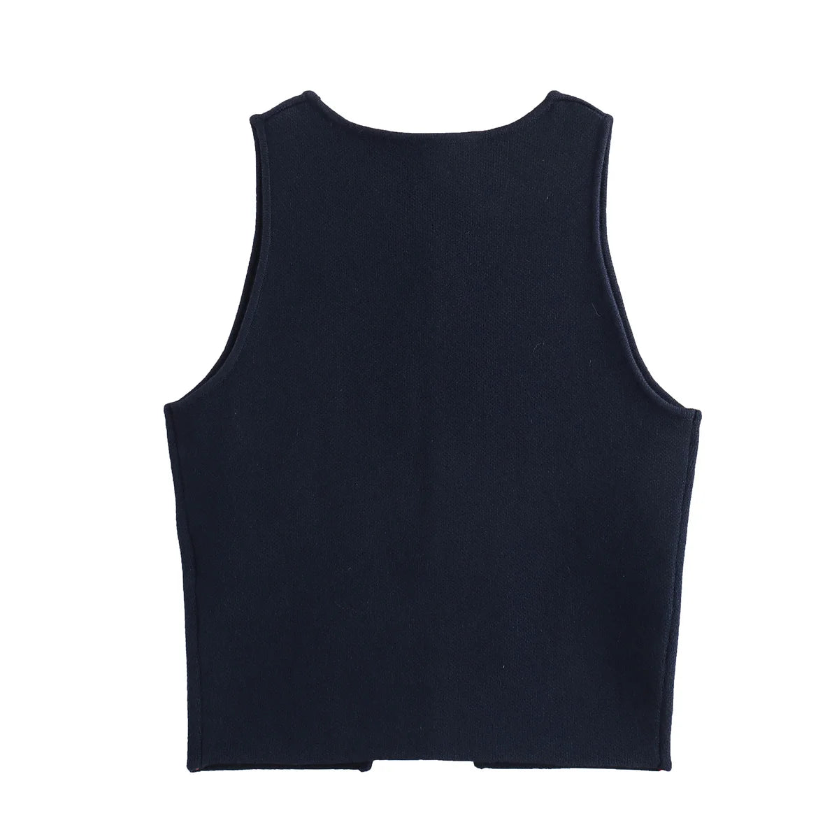 Women’s Knit Vest – Cropped Button-Up Streetwear Tops