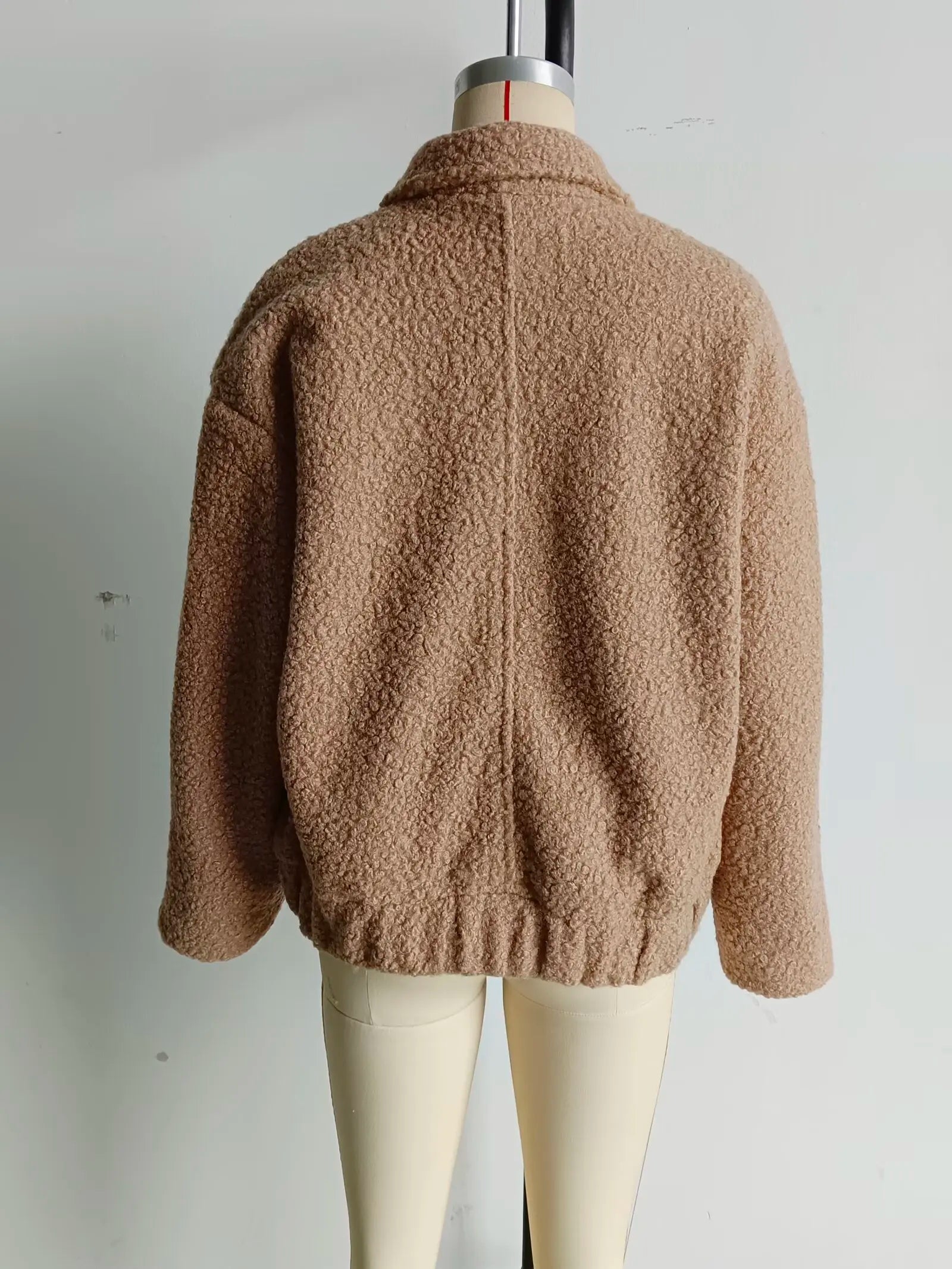 Women’s Winter Coat – Single-Breasted Lapel Jacket