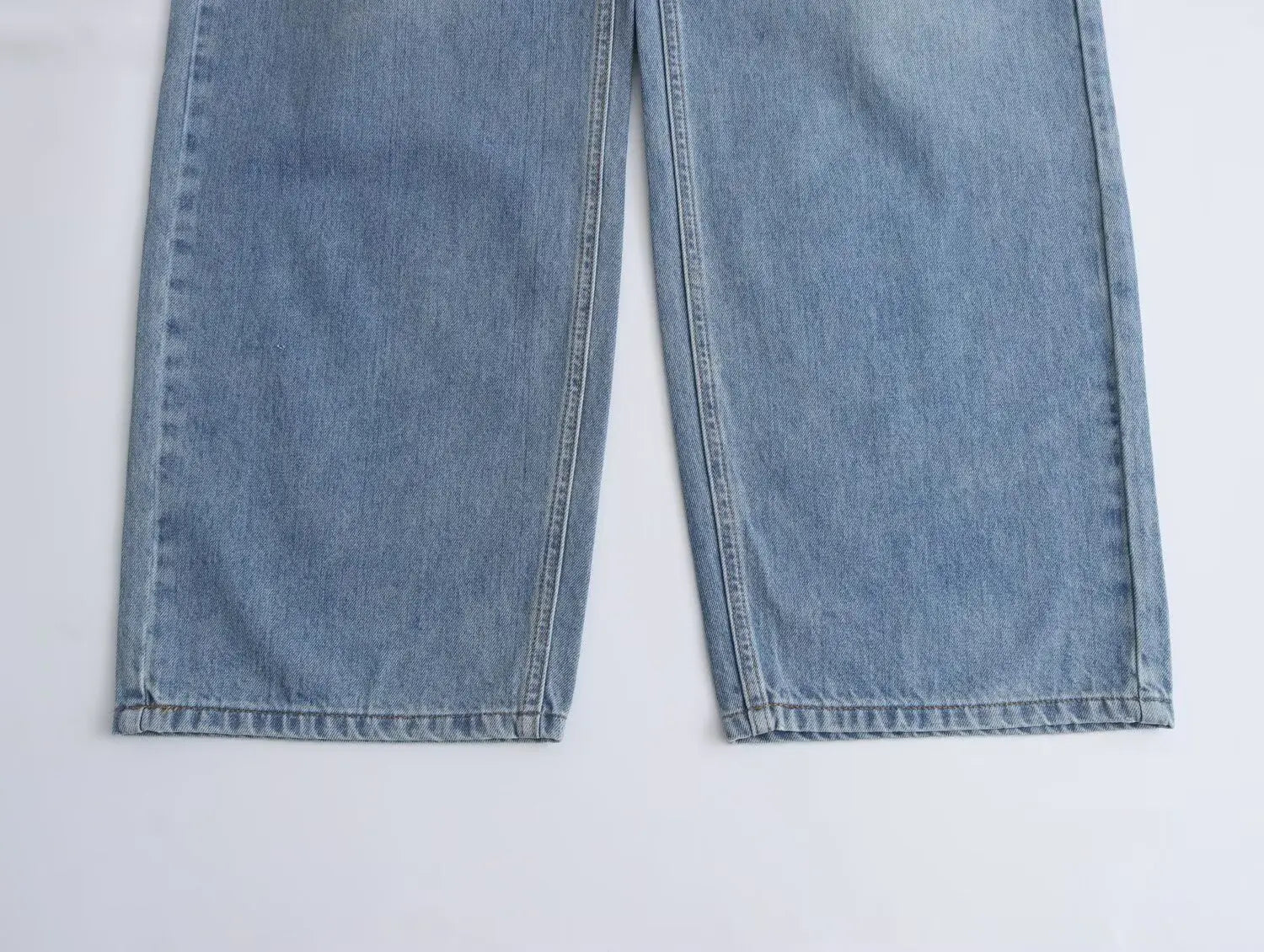 Women’s Asymmetric Denim Trousers – High Waist Wide Leg Jeans 2025