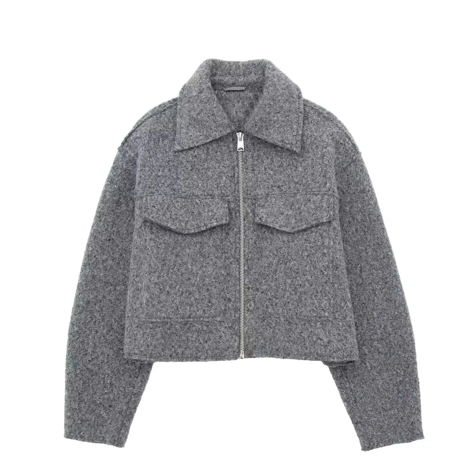 Women’s Casual Zipper Jacket – Elegant Autumn Outerwear