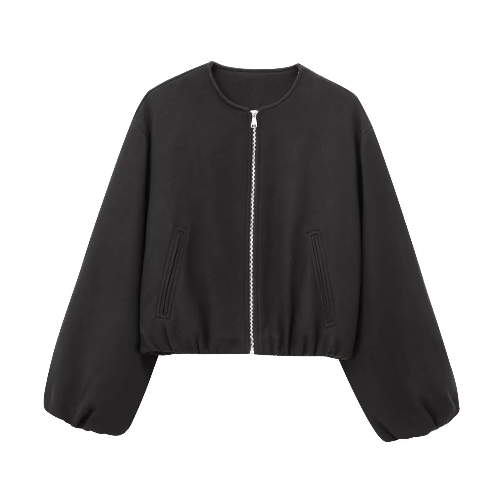Women’s Red Bomber Jacket – Cropped Zipper Sports Outerwear 2025
