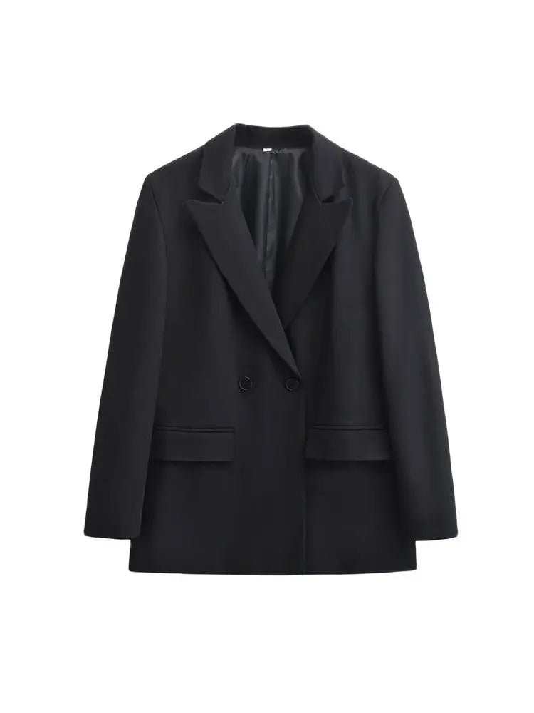 Women’s Double-Breasted Blazer – Chic Office Outerwear