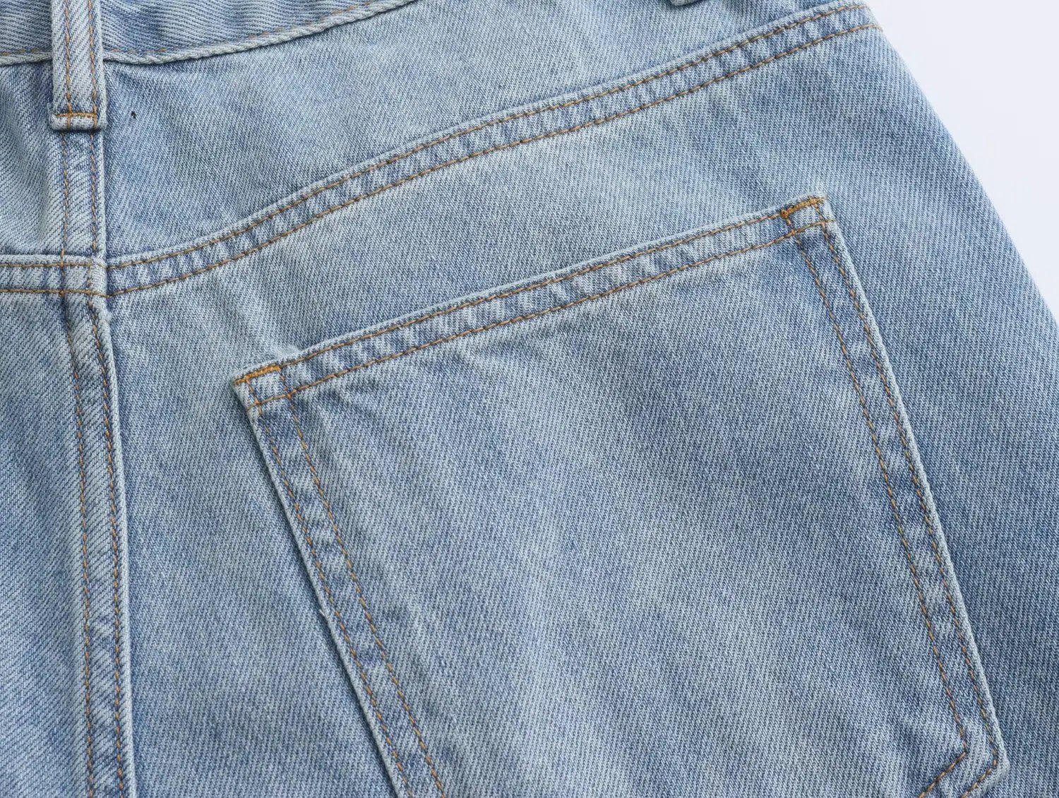 Women’s Asymmetric Denim Trousers – High Waist Wide Leg Jeans 2025
