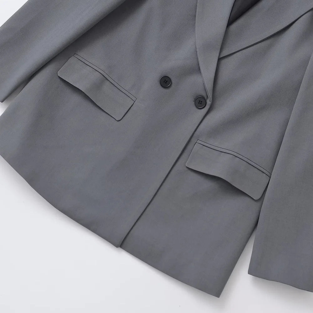 Women’s Double-Breasted Blazer – Chic Office Outerwear