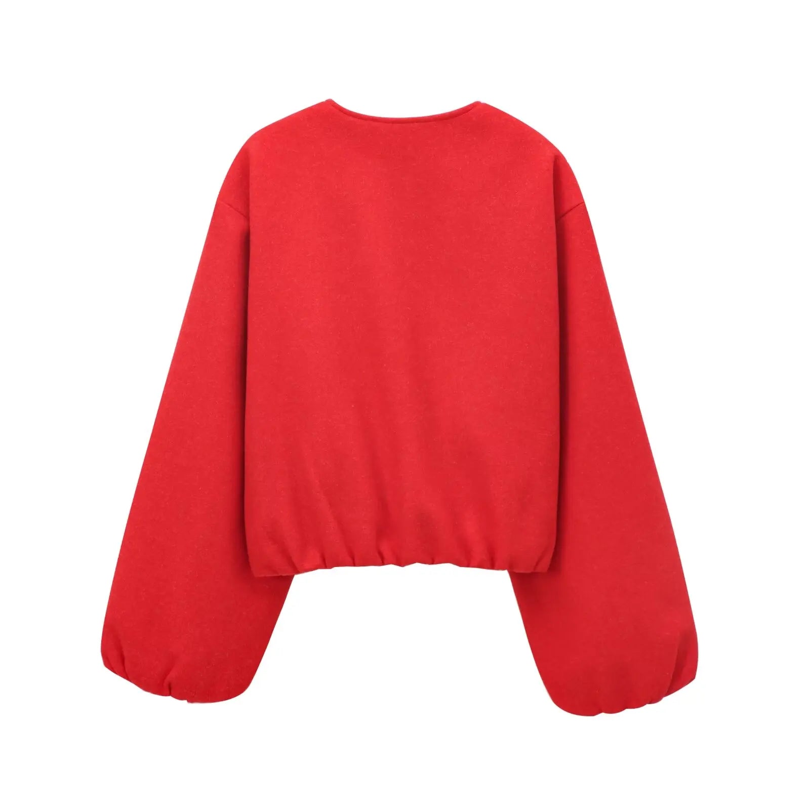 Women’s Red Bomber Jacket – Cropped Zipper Sports Outerwear 2025