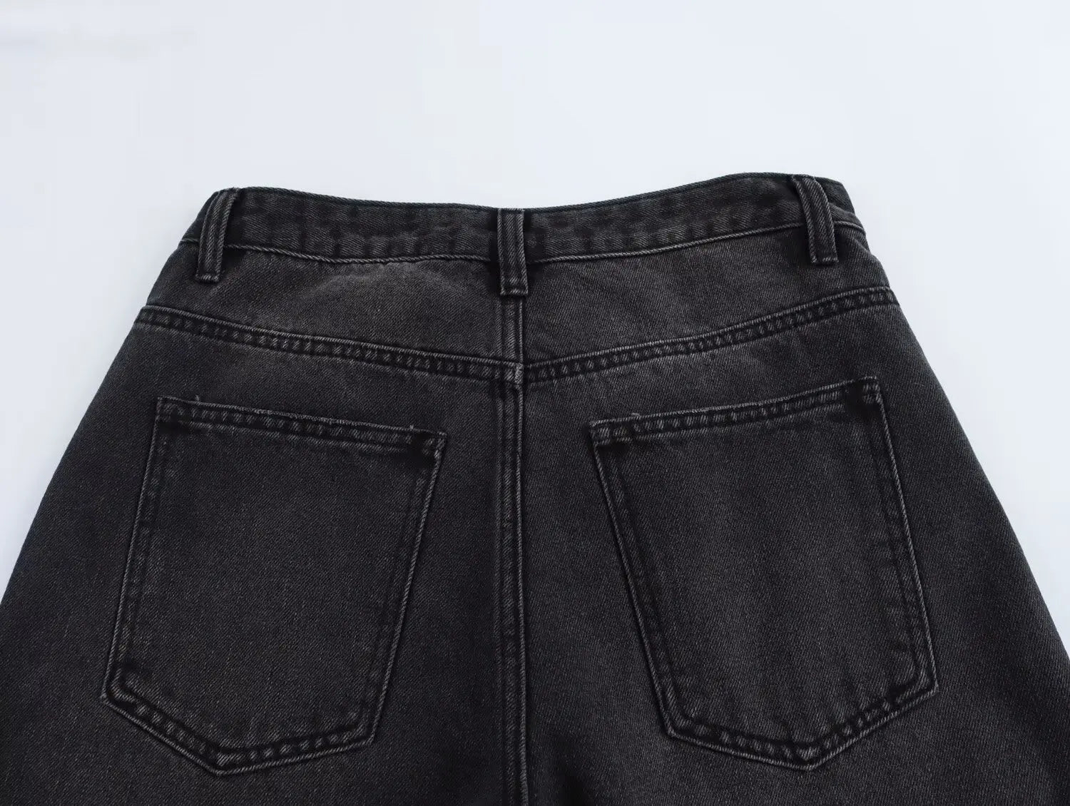 Women’s Asymmetric Denim Trousers – High Waist Wide Leg Jeans 2025