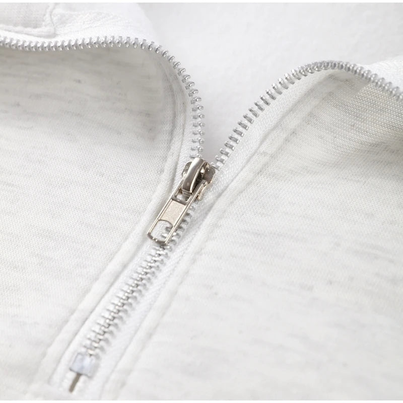 Women’s Tracksuit Set – Zipper Top & Straight Pants 2025