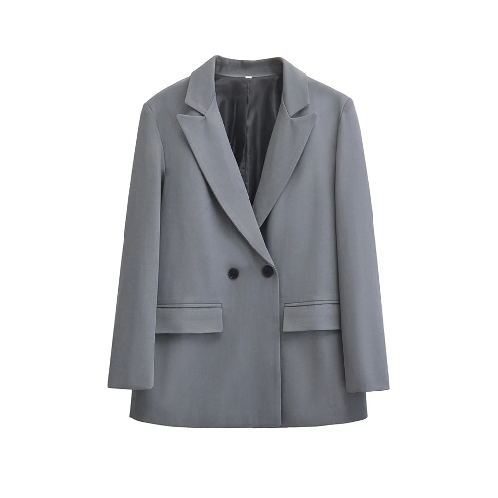 Women’s Double-Breasted Blazer – Chic Office Outerwear
