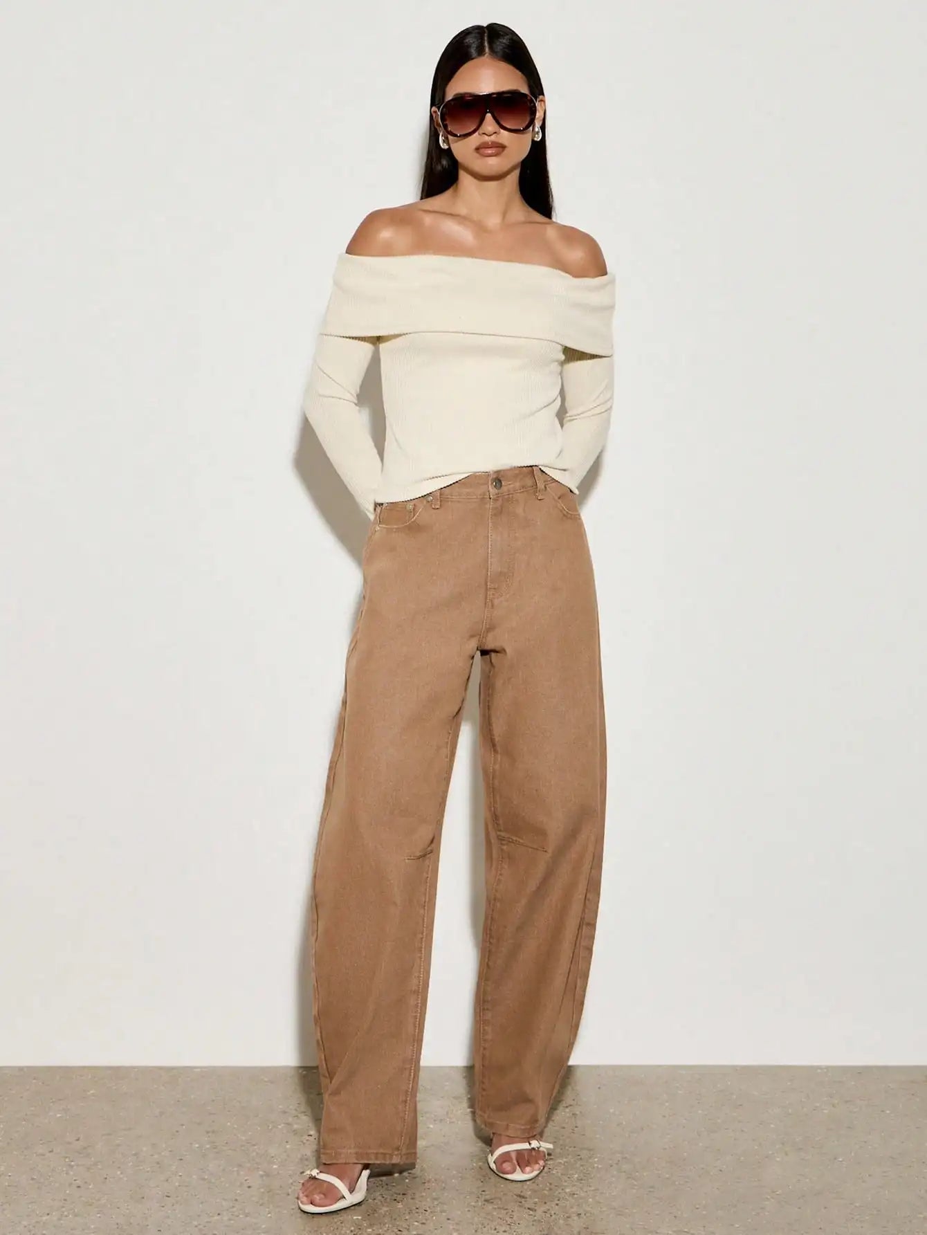 Women’s High-Waist Wide Leg Jeans – Retro Loose Fit Denim