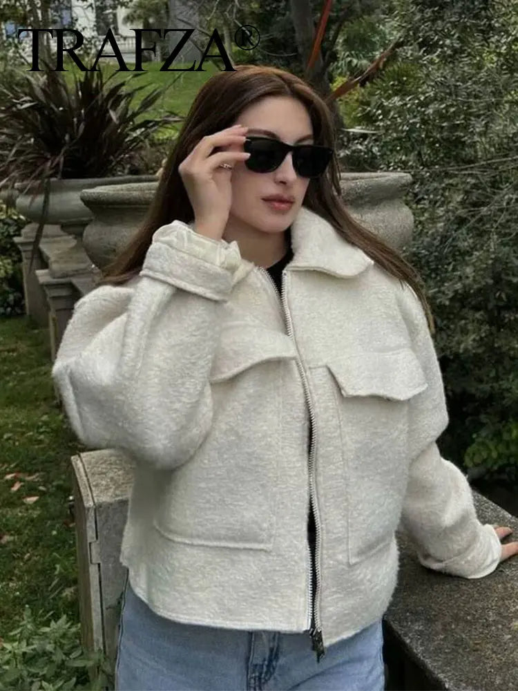 Women’s Casual Zipper Jacket – Elegant Autumn Outerwear