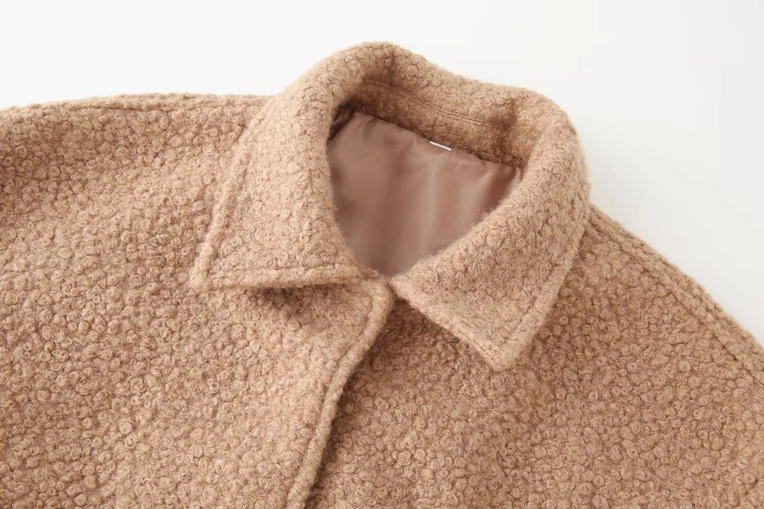 Women’s Winter Coat – Single-Breasted Lapel Jacket
