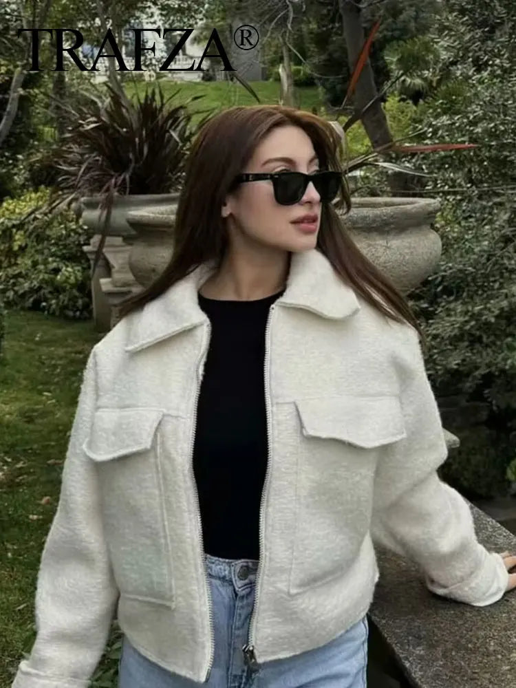 Women’s Casual Zipper Jacket – Elegant Autumn Outerwear
