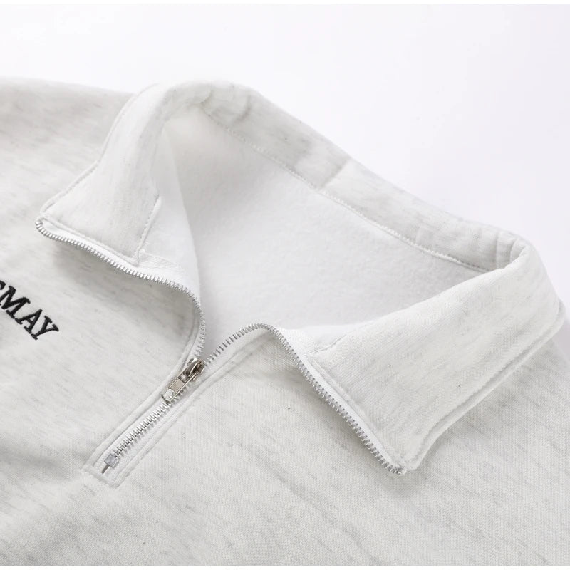 Women’s Tracksuit Set – Zipper Top & Straight Pants 2025
