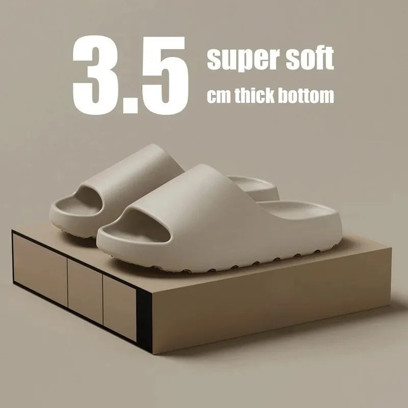 Unisex Cloud Slides, Thick-Soled EVA Summer Slippers & Beach Sandals