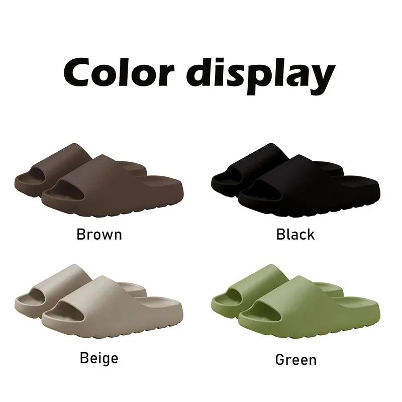 Unisex Cloud Slides, Thick-Soled EVA Summer Slippers & Beach Sandals